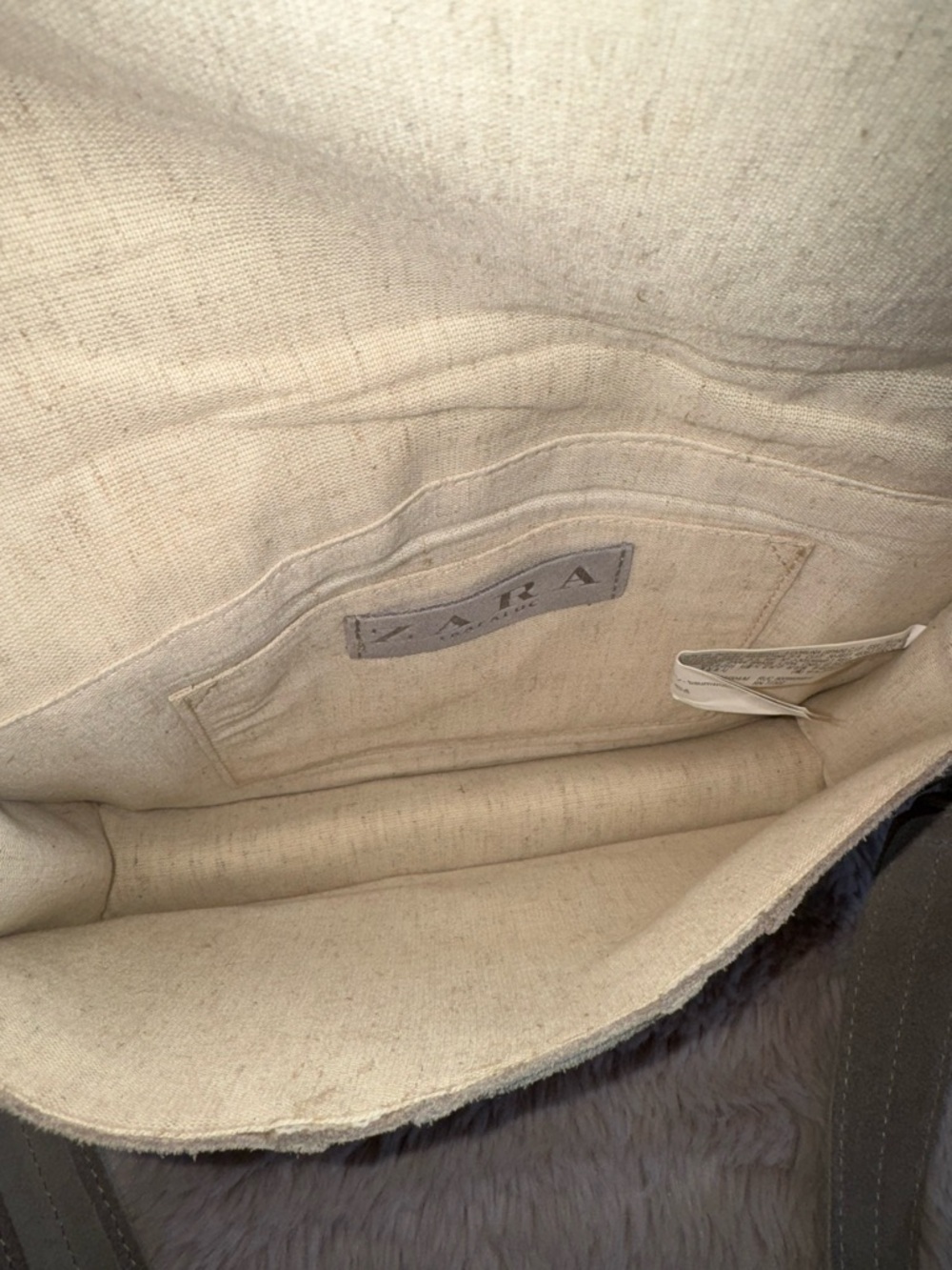 Zara Suede Leather Crossbody Bag - Picture 5 of 10